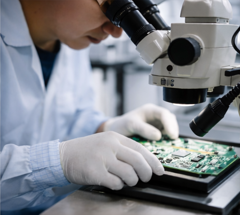 Surface mount electronics assembly and testing